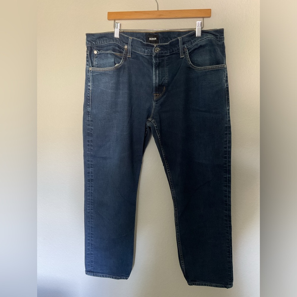 HUDSON Men's Blue jeans 40 straight leg